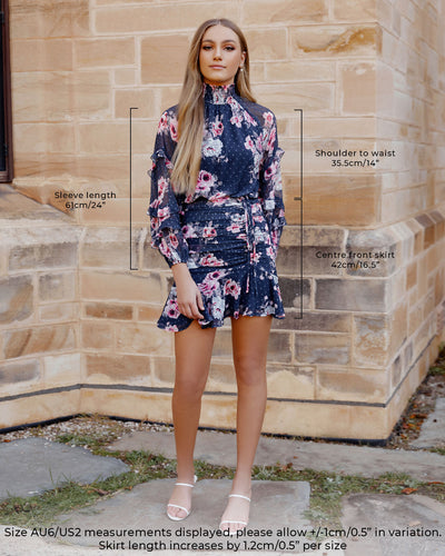 Twosisters The Label Piper Dress Navy Floral