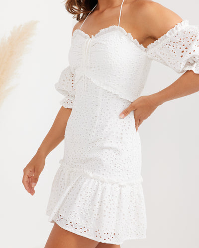 Agatha Dress-White