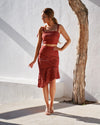 Skyler Lace Skirt - Burnt Orange