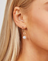 Infinity Pearl Earrings- Gold