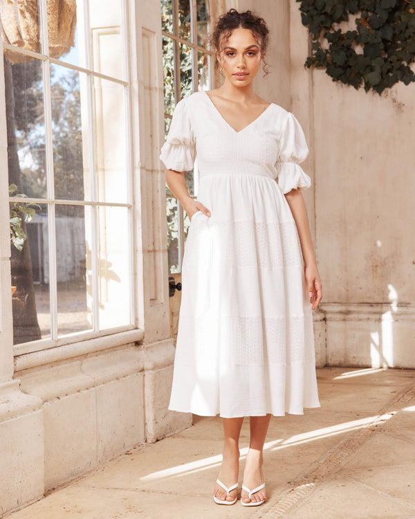 Irene Dress - White - Twosisters The Label US