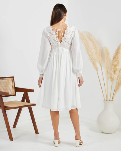 Colada Dress-White