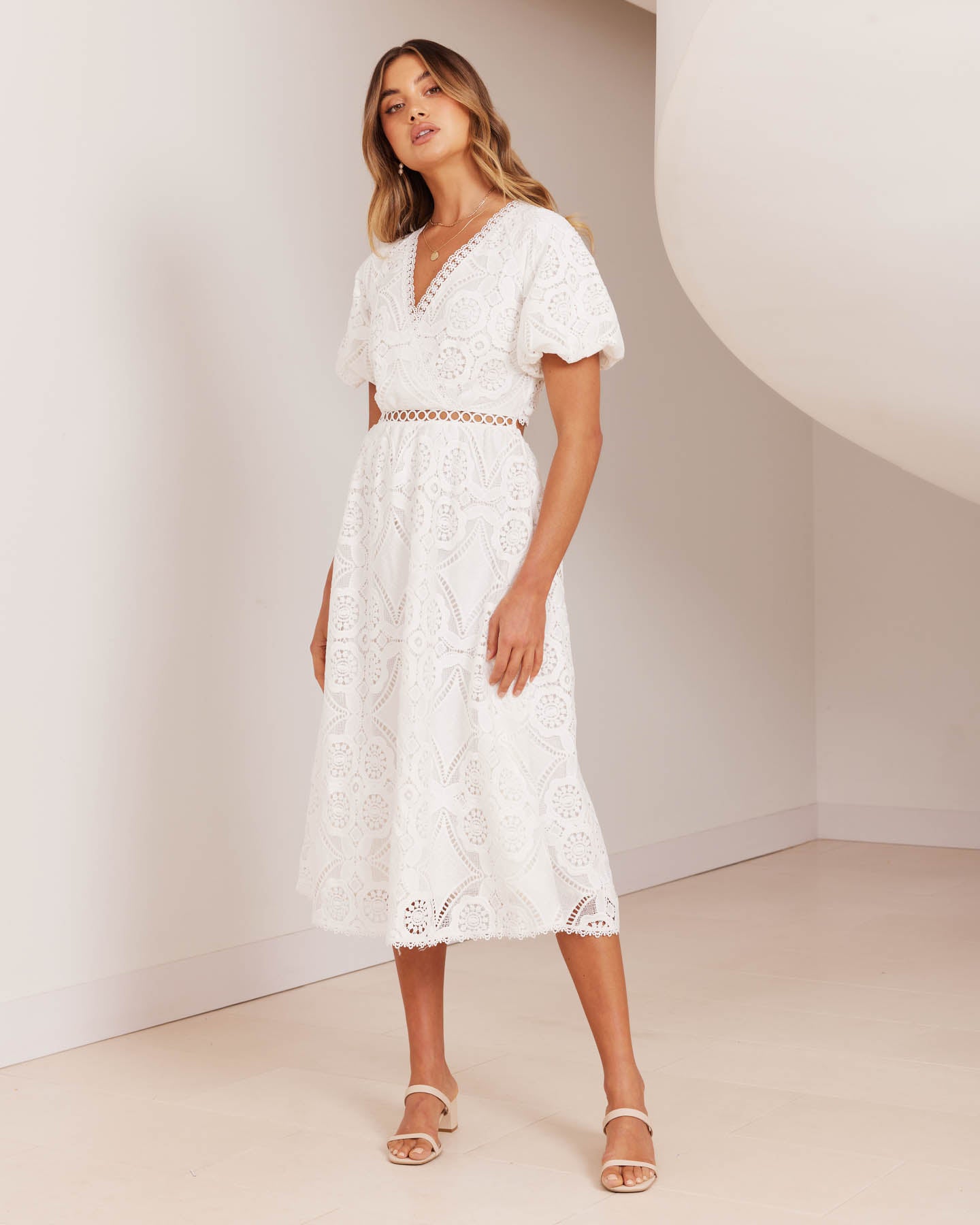 Kennedy Dress-White